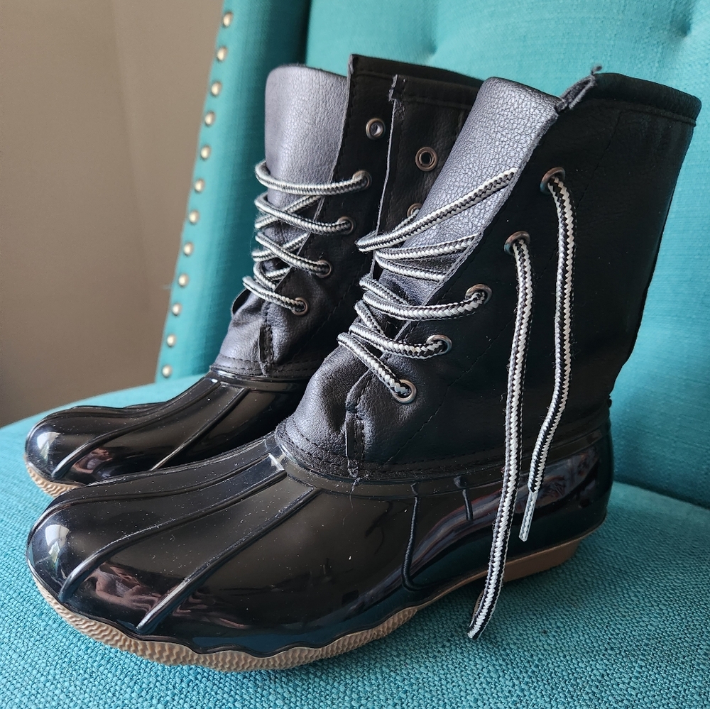 Blue Suede Shoes Rain Boots Women's Size 7